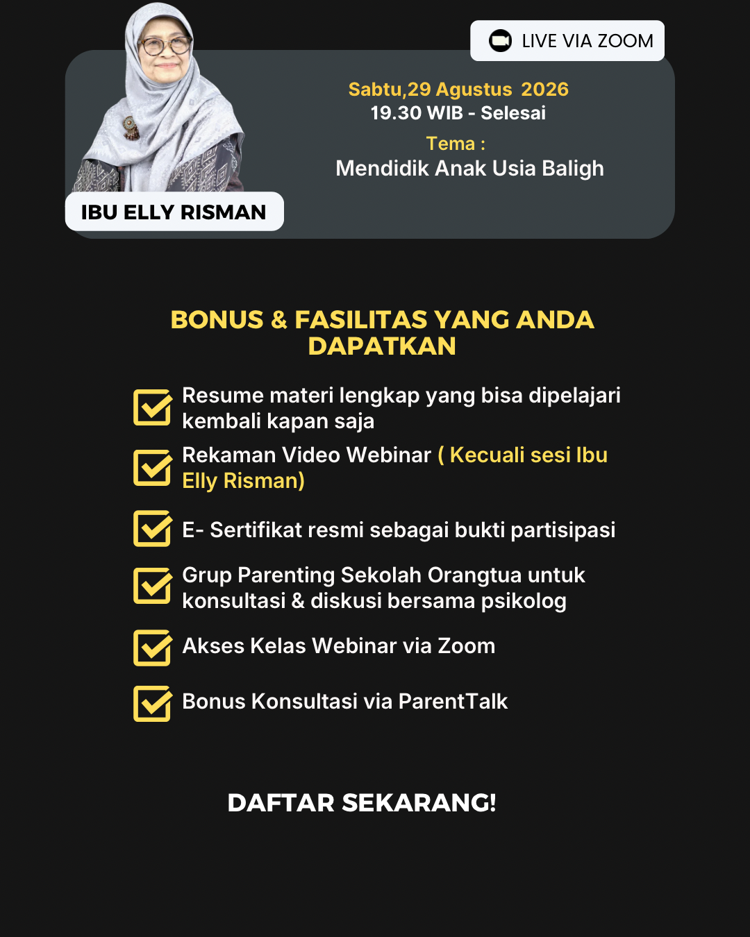Pamflet Kelas Parenting MEI JUNI SOTA